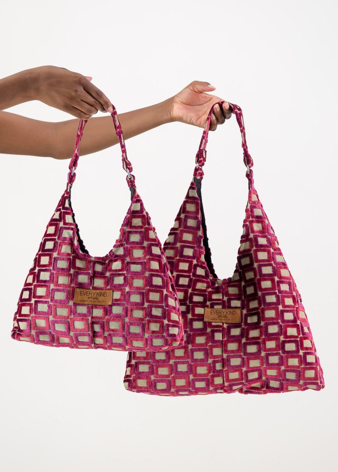 Matilde Bag Pink & Purple Squares