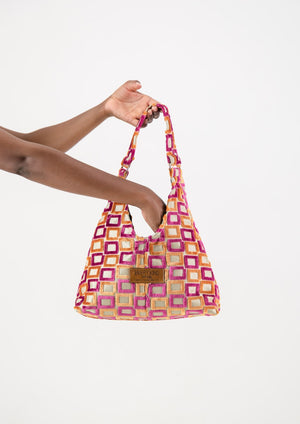 Mini Matilde Bag Pink & Orange Square