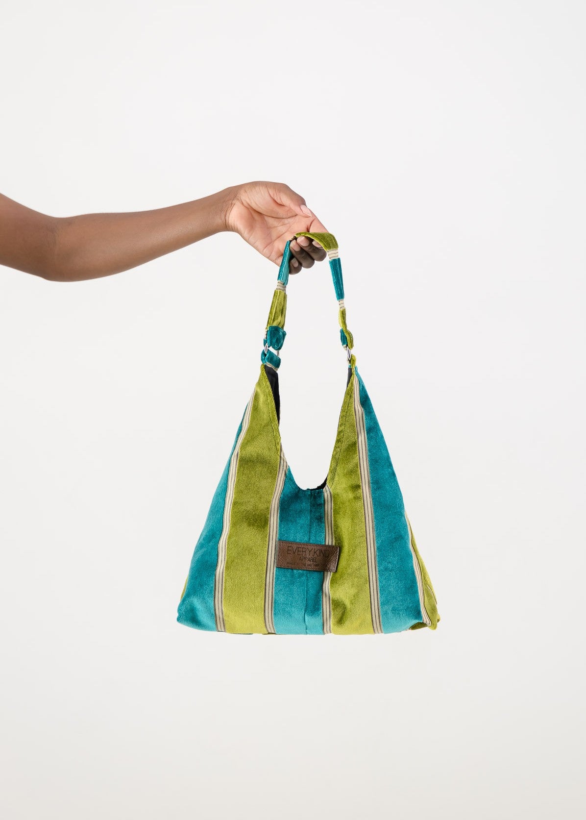 Mini Matilde Bag Turquoise & Lime Stripe Velvet