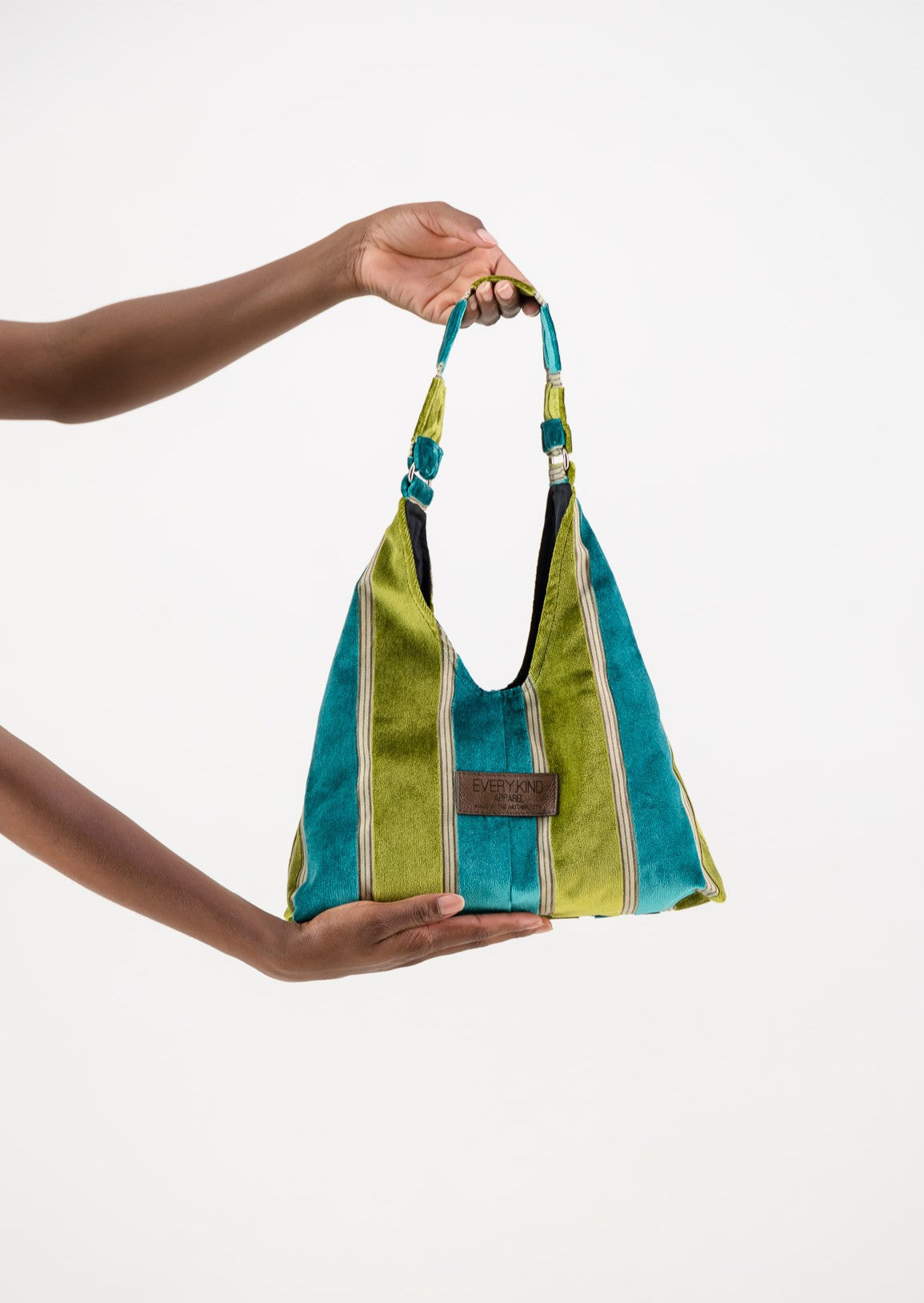 Mini Matilde Bag Turquoise & Lime Stripe Velvet